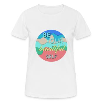 Be your beautiful self - Self-love - Women's Breathable T-Shirt - white - Front - AI Model Female 172 dark (172cm)
