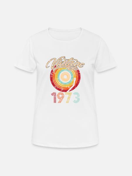 1973 Birthday Vinyl Vintage - Women's Breathable T-Shirt - white