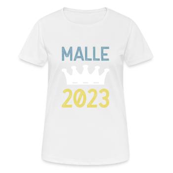 Malle 2023 Couronne - T-shirt respirant Femme - blanc - Devant - AI Model Female 172 dark (172cm)