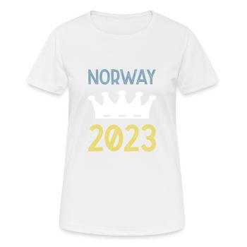 Norway 2023 Krone - Women's Breathable T-Shirt - white - Front - AI Model Female 172 dark (172cm)