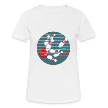 Skittles Club Bowling Skittles Bowler Bowling Club - T-shirt respirant Femme - blanc - Devant - AI Model Female 172 dark (172cm)