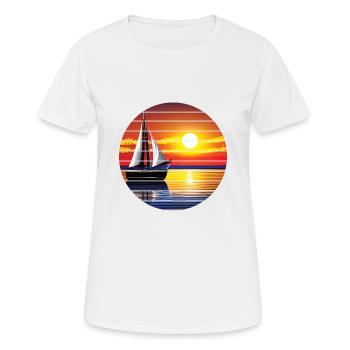 voilier voilier voilier voilier voilier voilier - T-shirt respirant Femme - blanc - Devant - AI Model Female 172 dark (172cm)