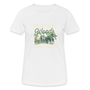 I'd rather be lost in the woods than in the city - Women's Breathable T-Shirt - white - Front - AI Model Female 172 dark (172cm)