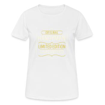 Original Handyman Limited Edition Guaranteed - Women's Breathable T-Shirt - white - Front - AI Model Female 172 dark (172cm)