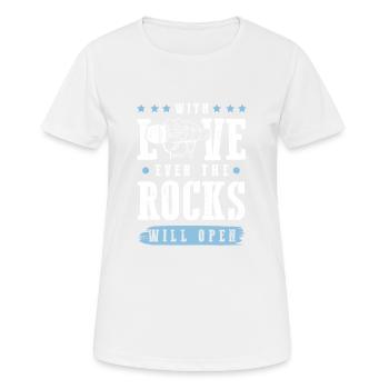 Rock - T-shirt respirant Femme - blanc - Devant - AI Model Female 172 dark (172cm)