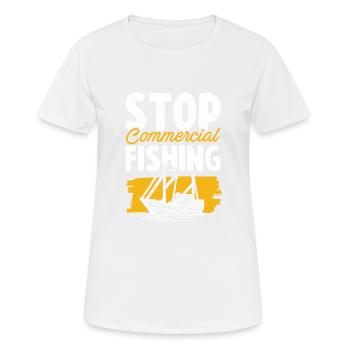 Sauver la pêche en mer - T-shirt respirant Femme - blanc - Devant - AI Model Female 172 dark (172cm)