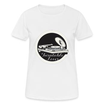 PLATTENSPIELER - Frauen T-Shirt atmungsaktiv - Weiß - Vorne - AI Model Female 172 dark (172cm)