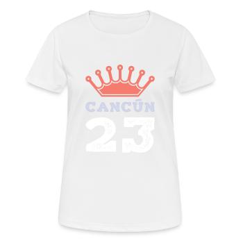 Cancun 23 Trikot 2023 - Frauen T-Shirt atmungsaktiv - Weiß - Vorne - AI Model Female 172 dark (172cm)