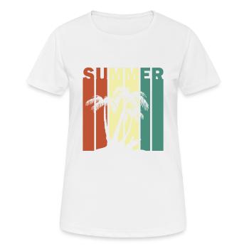 Sensation d’été - T-shirt respirant Femme - blanc - Devant - AI Model Female 172 dark (172cm)