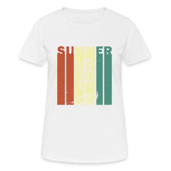 Fille d’été - T-shirt respirant Femme - blanc - Devant - AI Model Female 172 dark (172cm)