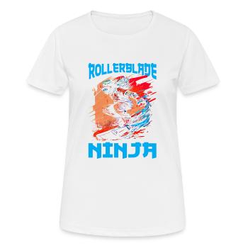 Rollerblade Ninja 6 - T-shirt respirant Femme - blanc - Devant - AI Model Female 172 dark (172cm)
