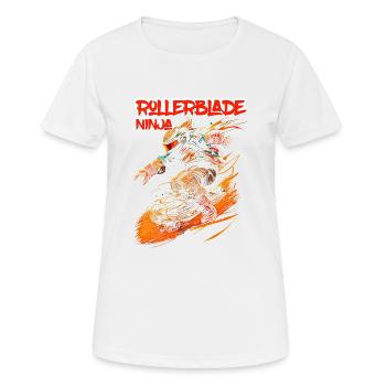 Rollerblade Ninja 5 - T-shirt respirant Femme - blanc - Devant - AI Model Female 172 dark (172cm)