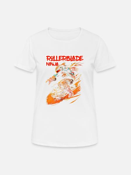 Rollerblade Ninja 5 - Women's Breathable T-Shirt - white
