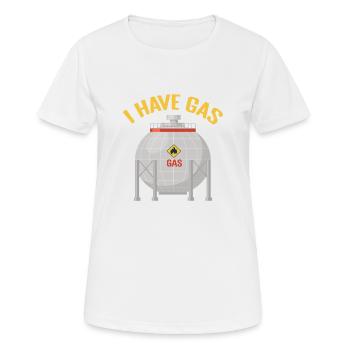Ich habe Benzin - Lustige Zapfsäule - Frauen T-Shirt atmungsaktiv - Weiß - Vorne - AI Model Female 172 dark (172cm)