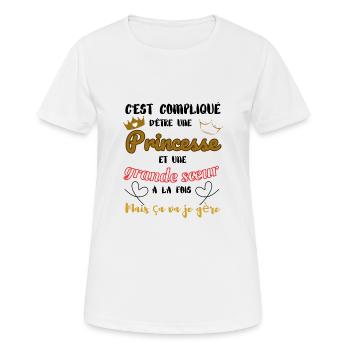 c complicated and to be princess and big sister - Women's Breathable T-Shirt - white - Front - AI Model Female 172 dark (172cm)