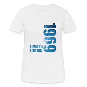 18 JAHRE 18. GEBURTSTAG LIMITED EDITION 1969 - Frauen T-Shirt atmungsaktiv - Weiß - Vorne - AI Model Female 172 dark (172cm)