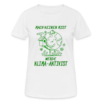 BECOME A CLIMATE ACTIVIST - Women's Breathable T-Shirt - white - Front - AI Model Female 172 dark (172cm)