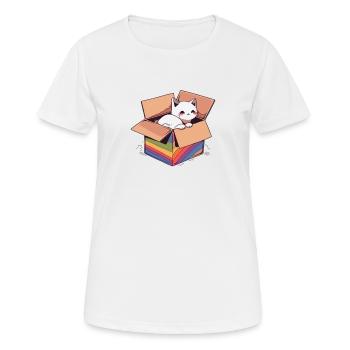 Pet Rainbow LGBTQ Community Cool Lesbienne Gay Pun - T-shirt respirant Femme - blanc - Devant - AI Model Female 172 dark (172cm)