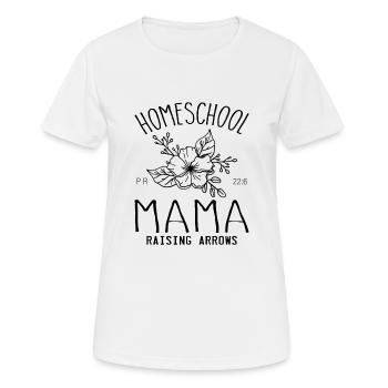 Mama zu Hause unterrichten - Frauen T-Shirt atmungsaktiv - Weiß - Vorne - AI Model Female 172 dark (172cm)
