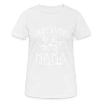 Mama zu Hause unterrichten - Frauen T-Shirt atmungsaktiv - Weiß - Vorne - AI Model Female 172 dark (172cm)