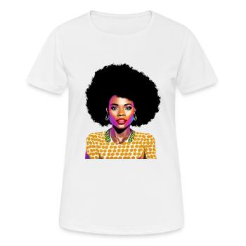 Black Woman - Frauen T-Shirt atmungsaktiv - Weiß - Vorne - AI Model Female 172 dark (172cm)