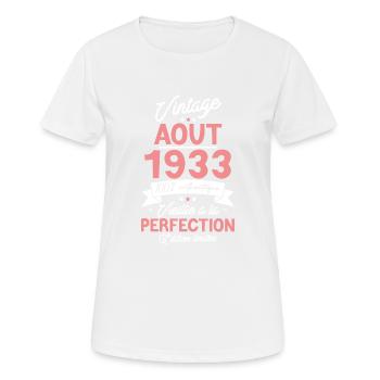 Surprise Août 1933 - T-shirt respirant Femme - blanc - Devant - AI Model Female 172 dark (172cm)