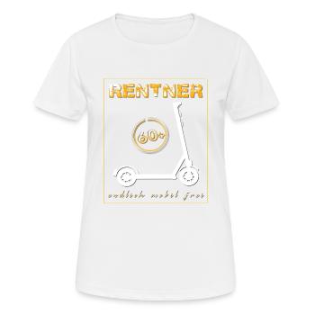 Rentner mobil - Frauen T-Shirt atmungsaktiv - Weiß - Vorne - AI Model Female 172 dark (172cm)