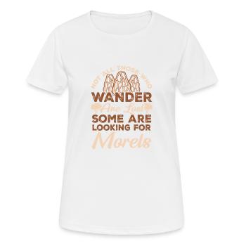 Looking For Morels Mycology Mushroom Morel - Women's Breathable T-Shirt - white - Front - AI Model Female 172 dark (172cm)