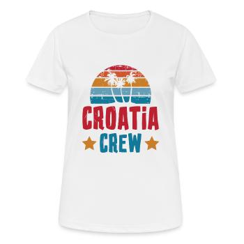 Croatia Crew - Women's Breathable T-Shirt - white - Front - AI Model Female 172 dark (172cm)