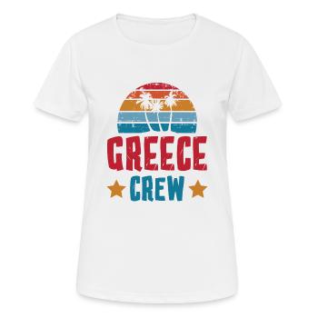 Greece Crew - Frauen T-Shirt atmungsaktiv - Weiß - Vorne - AI Model Female 172 dark (172cm)