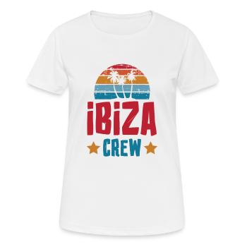 Ibiza Crew - Frauen T-Shirt atmungsaktiv - Weiß - Vorne - AI Model Female 172 dark (172cm)