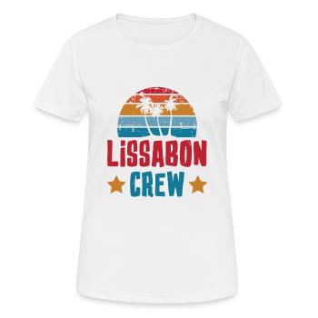 Équipage de Lisbonne - T-shirt respirant Femme - blanc - Devant - AI Model Female 172 dark (172cm)
