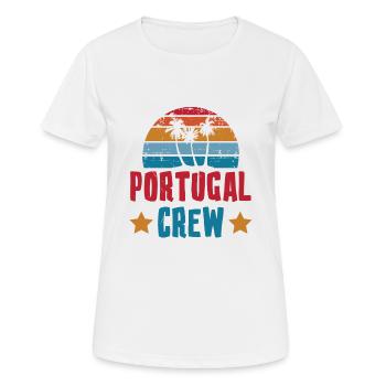 Portugal Crew - Frauen T-Shirt atmungsaktiv - Weiß - Vorne - AI Model Female 172 dark (172cm)