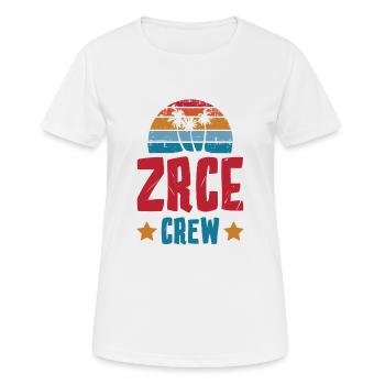 Zrce Crew - Frauen T-Shirt atmungsaktiv - Weiß - Vorne - AI Model Female 172 dark (172cm)