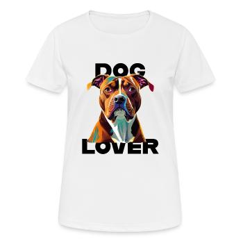 Amant des chiens American Stafford - T-shirt respirant Femme - blanc - Devant - AI Model Female 172 dark (172cm)