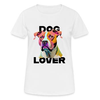 Amant des chiens American Stafford - T-shirt respirant Femme - blanc - Devant - AI Model Female 172 dark (172cm)
