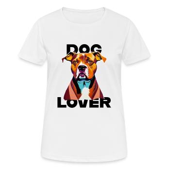 Amant des chiens American Stafford - T-shirt respirant Femme - blanc - Devant - AI Model Female 172 dark (172cm)