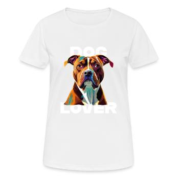 Amant des chiens American Stafford - T-shirt respirant Femme - blanc - Devant - AI Model Female 172 dark (172cm)