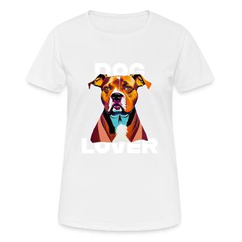 Amant des chiens American Stafford - T-shirt respirant Femme - blanc - Devant - AI Model Female 172 dark (172cm)