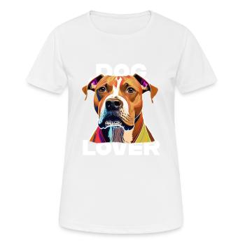 Amant des chiens American Stafford - T-shirt respirant Femme - blanc - Devant - AI Model Female 172 dark (172cm)