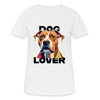 Amant des chiens American Stafford - T-shirt respirant Femme - blanc - Devant - AI Model Female 172 dark (172cm)