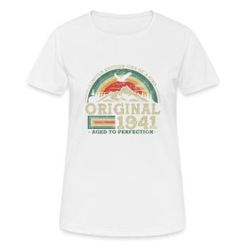 Birthday Gift 1941 - Remembrance of an era - Women's Breathable T-Shirt - white - Front - AI Model Female 172 dark (172cm)