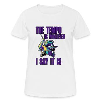 Le tempo est quoi que je dise c’est 2 - T-shirt respirant Femme - blanc - Devant - AI Model Female 172 dark (172cm)