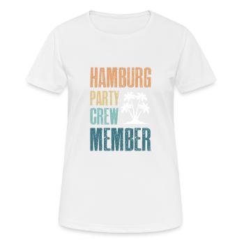 Hamburg Party Crew - Frauen T-Shirt atmungsaktiv - Weiß - Vorne - AI Model Female 172 dark (172cm)