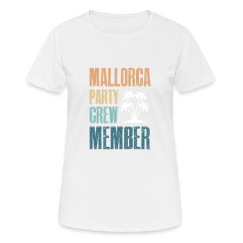 Mallorca Party Crew - Women's Breathable T-Shirt - white - Front - AI Model Female 172 dark (172cm)