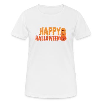 Happy Halloween Kürbisliebhaber Kürbisse Spooky - Frauen T-Shirt atmungsaktiv - Weiß - Vorne - AI Model Female 172 dark (172cm)