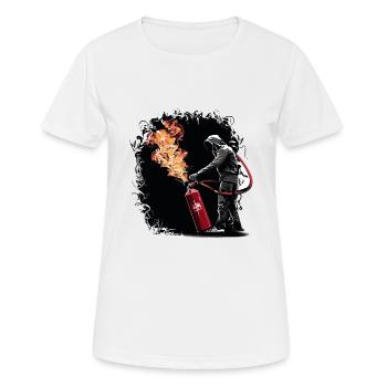 FEUERWEHRLEUTE RETTEN - Frauen T-Shirt atmungsaktiv - Weiß - Vorne - AI Model Female 172 dark (172cm)