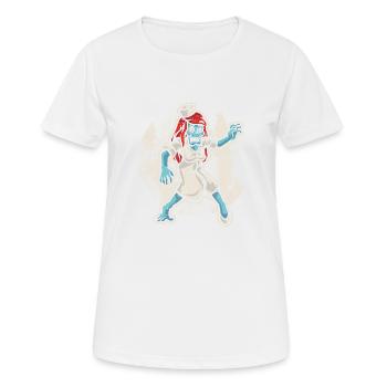 Drôle Halloween Zombie Nurse Spooky - T-shirt respirant Femme - blanc - Devant - AI Model Female 172 dark (172cm)