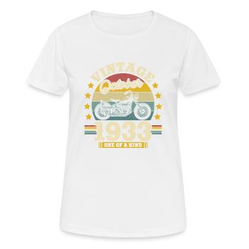 Geschenk Geburtstag Oktober 1933 90 Jahre - T-shirt respirant Femme - blanc - Devant - AI Model Female 172 dark (172cm)