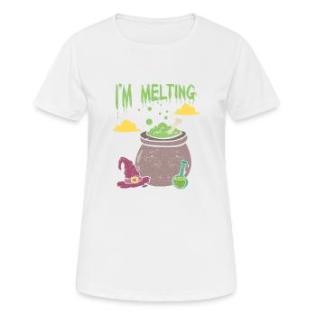 Ich schmelze lustig Halloween Hexe Grün Pool Lehre - Frauen T-Shirt atmungsaktiv - Weiß - Vorne - AI Model Female 172 dark (172cm)